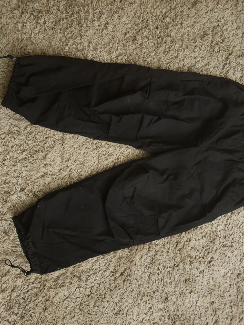 H&M Black Women's Track Joggers with Drawcord Cuffs